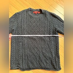 Men's Black Cable Knit Sweater